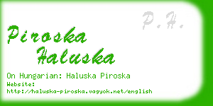 piroska haluska business card